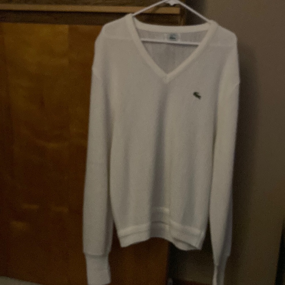 Men’s Vintage IZOD / Lacoste White pullover Sweater